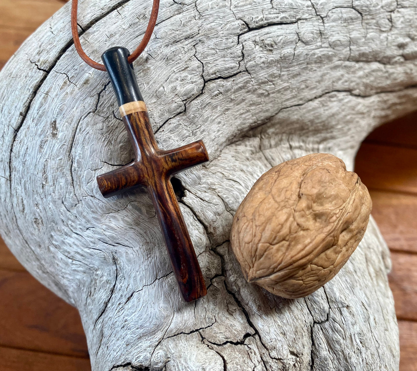 Ironwood Cross Necklace