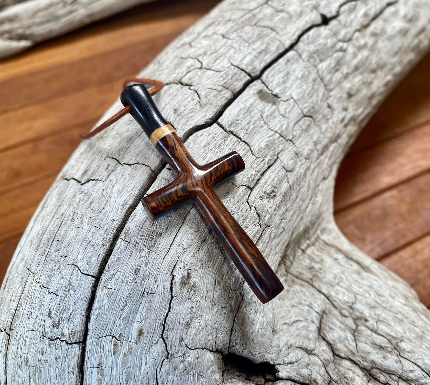 Ironwood Cross Necklace