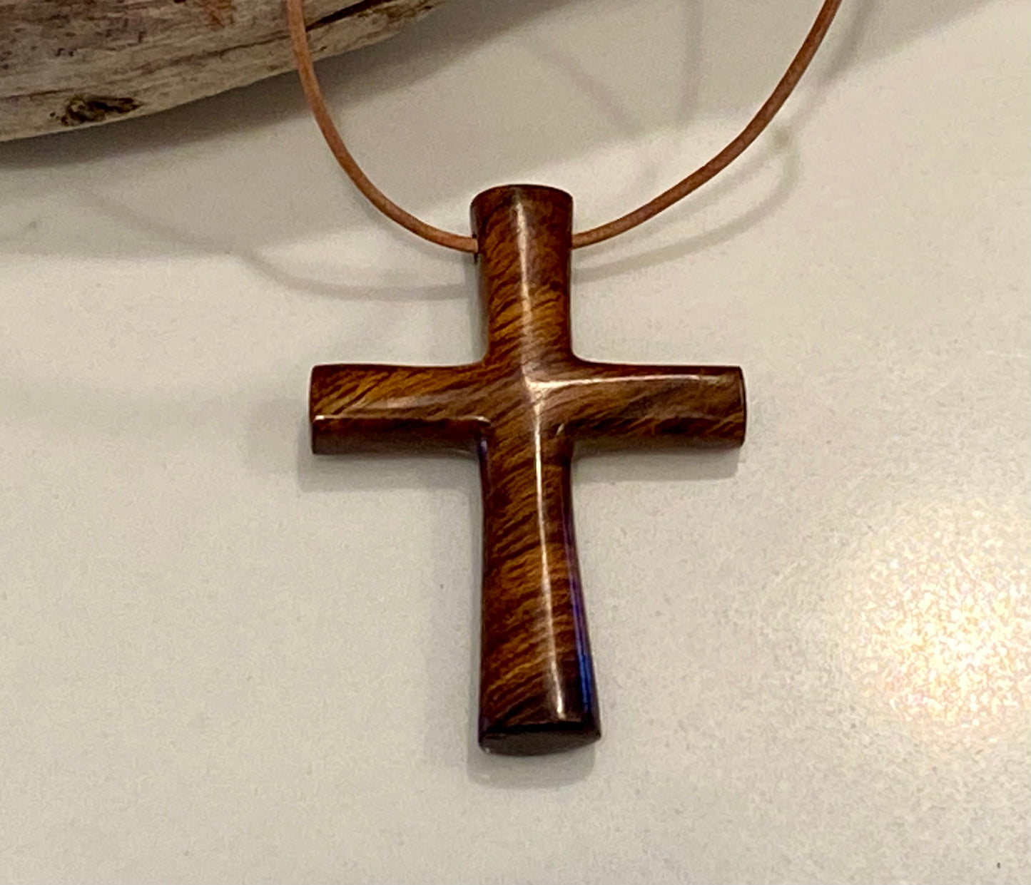 Ironwood Cross Necklace #6