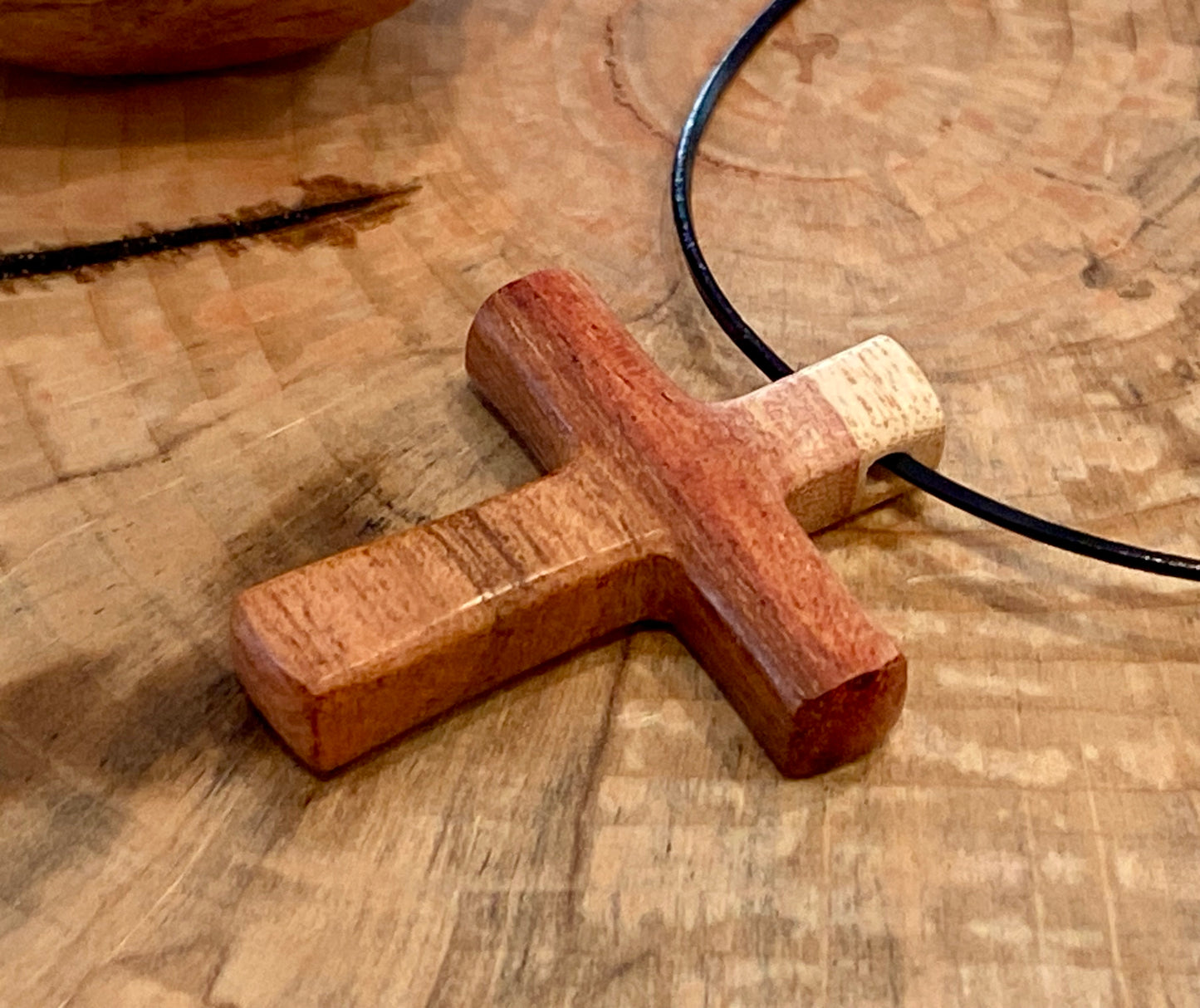 Carob Cross Necklace #3