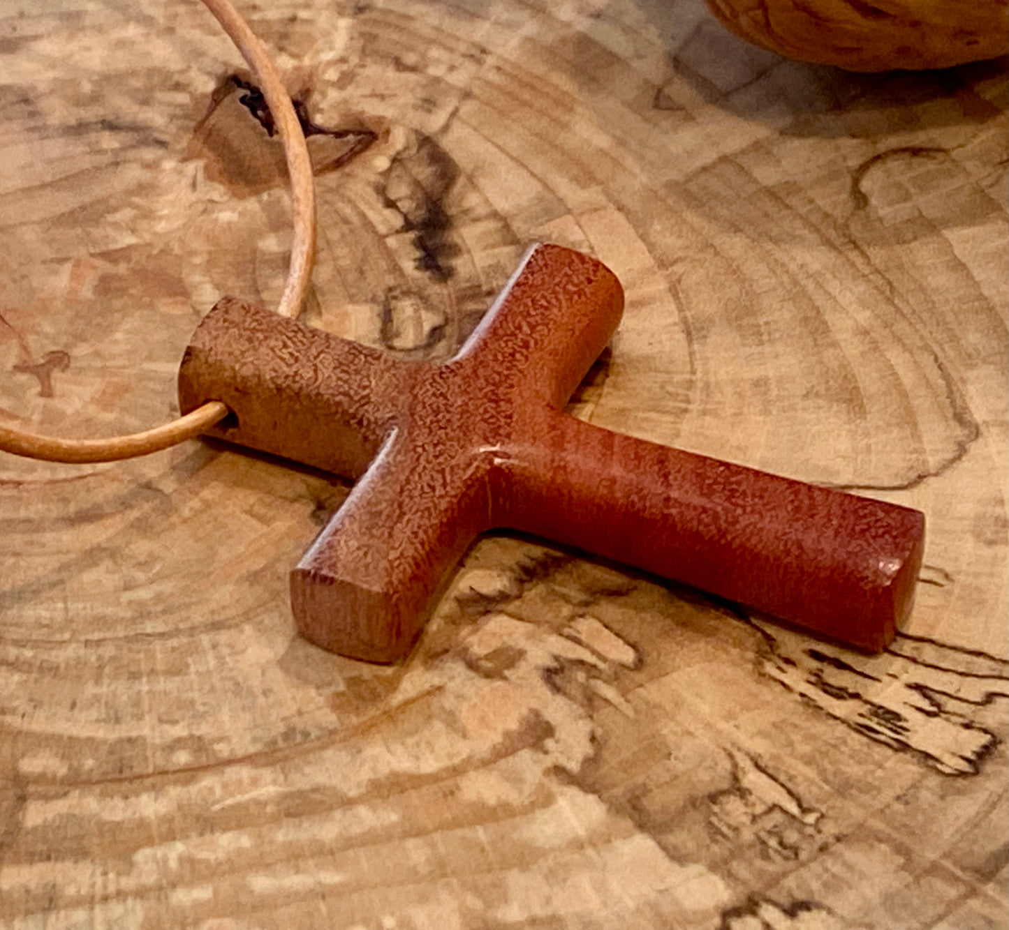 Australian Eucalyptus Cross Necklace #1