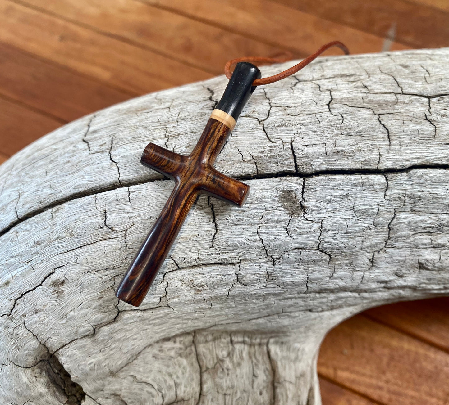 Ironwood Cross Necklace
