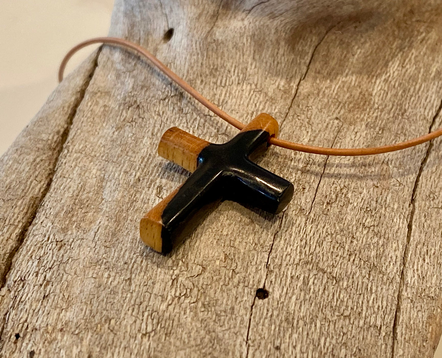 Ebony Cross Necklace #3