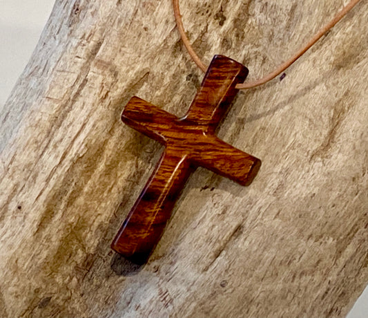 Ironwood Cross Necklace #5