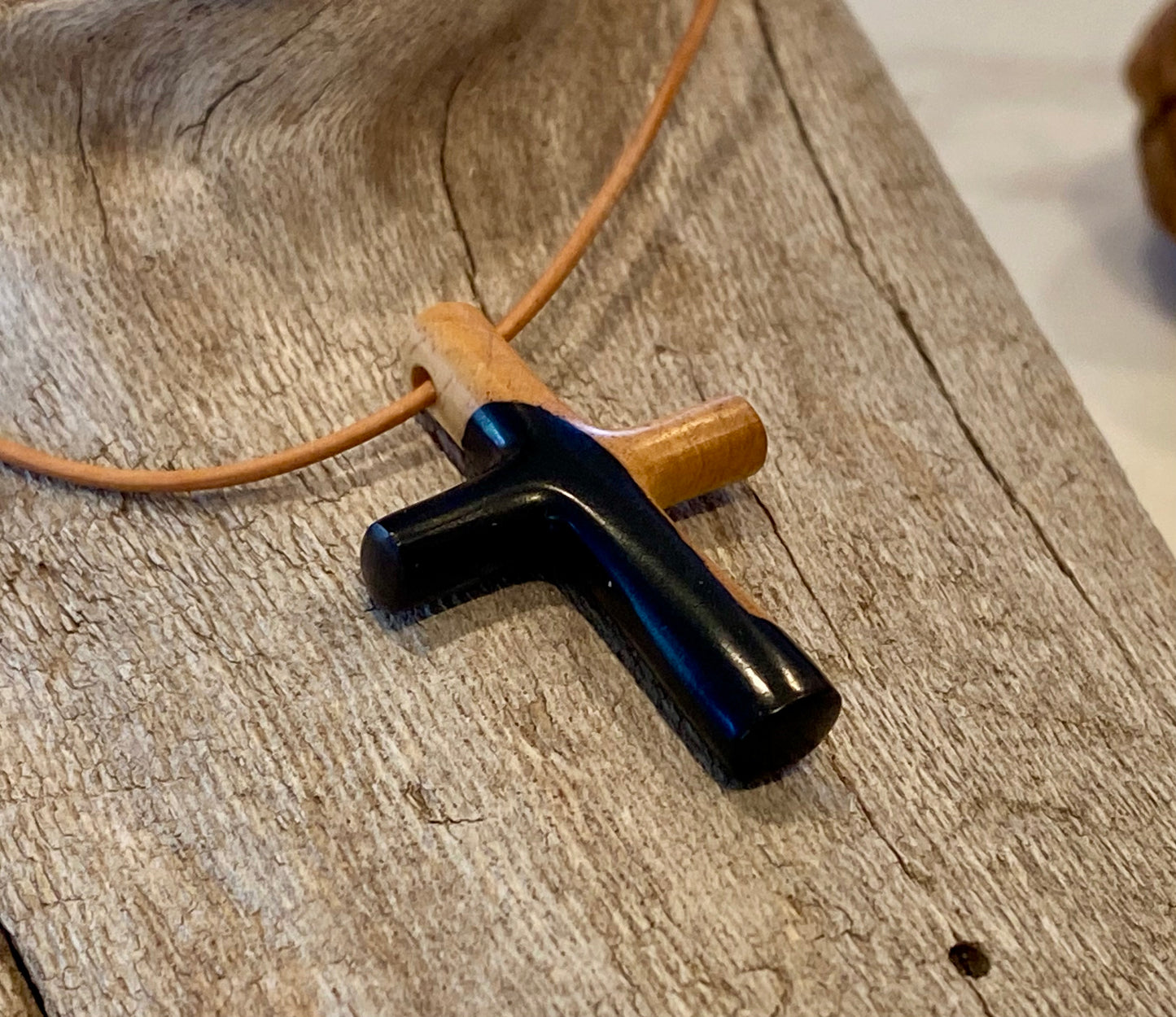 Ebony Cross Necklace #4