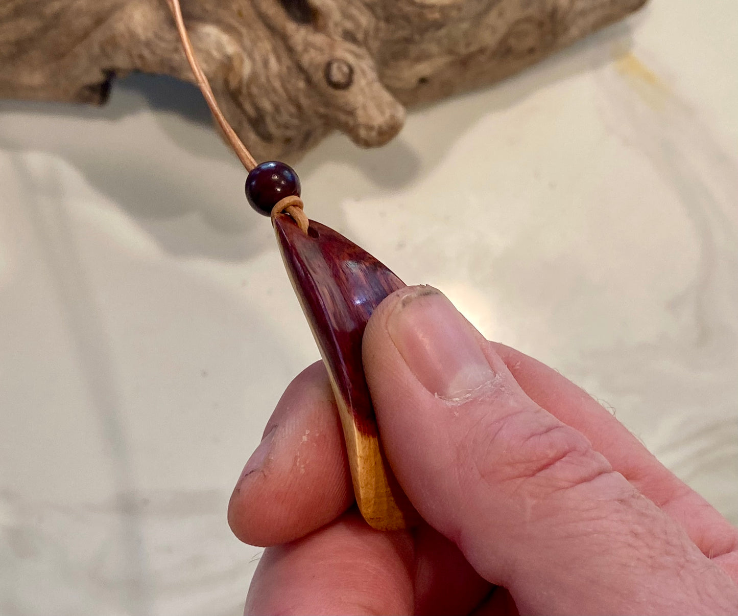 Purple Heart Worry Pendant