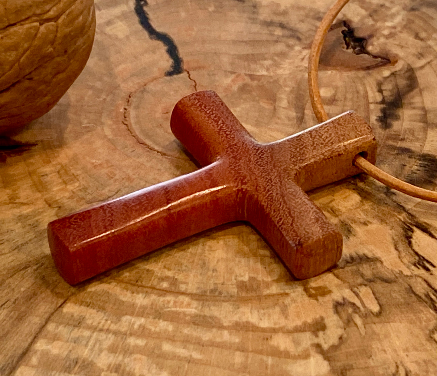 Australian Eucalyptus Cross Necklace #1