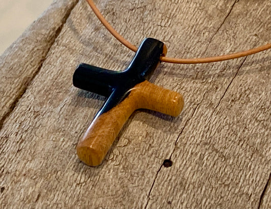 Ebony Cross Necklace #1