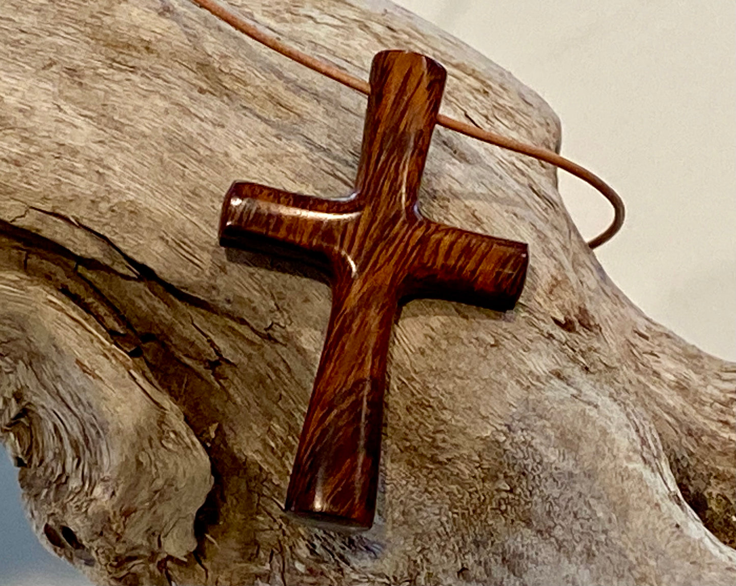 Ironwood Cross Necklace #4
