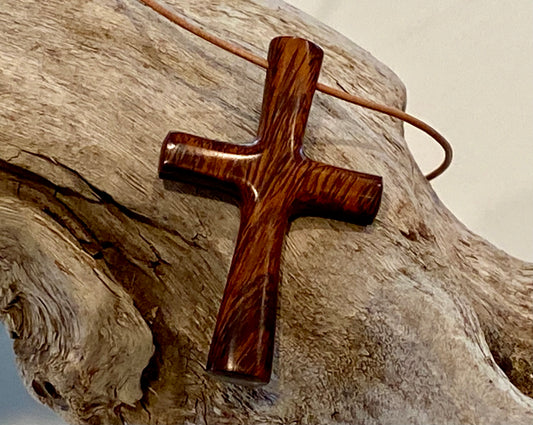 Ironwood Cross Necklace #4