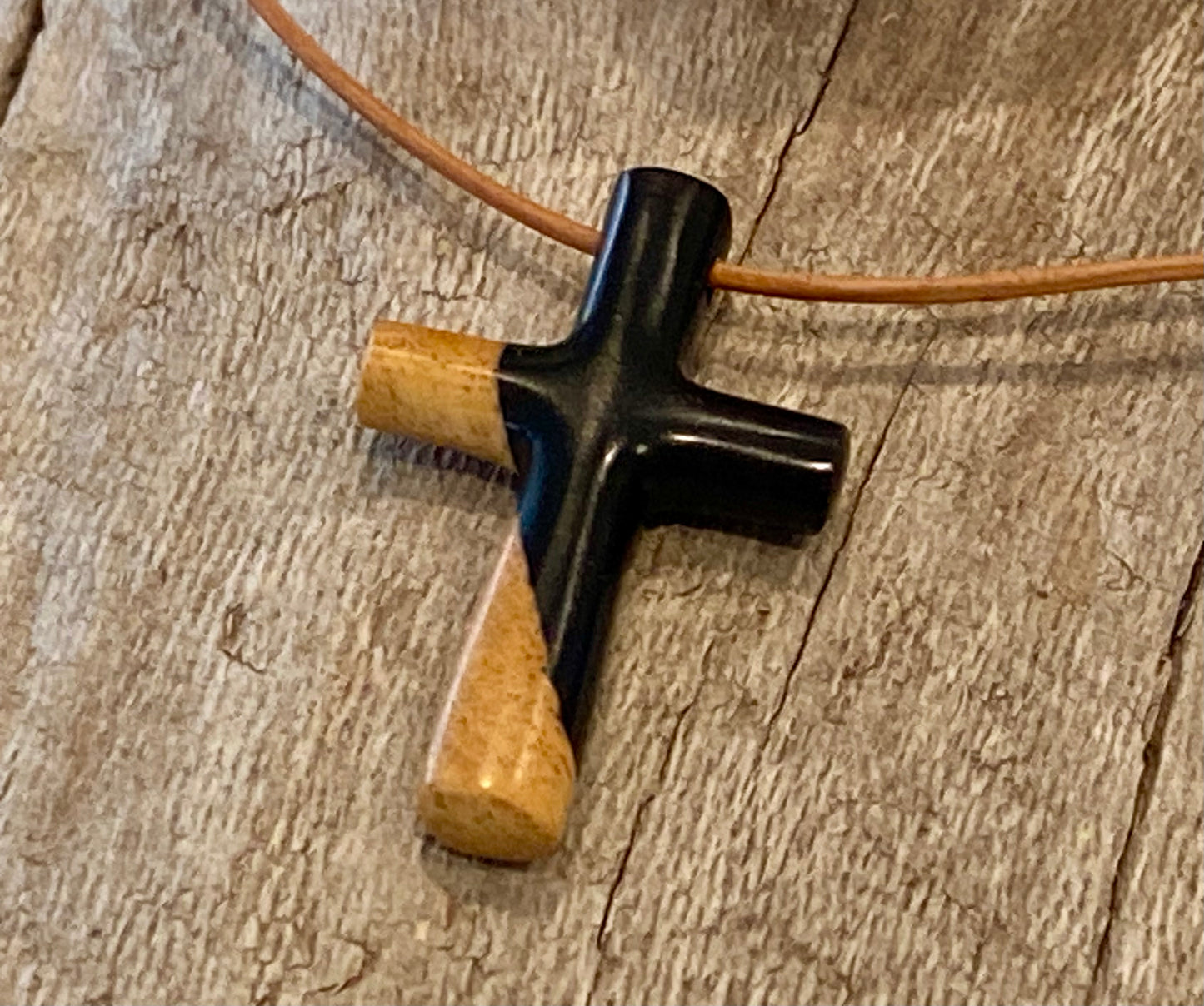 Ebony Cross Necklace #2