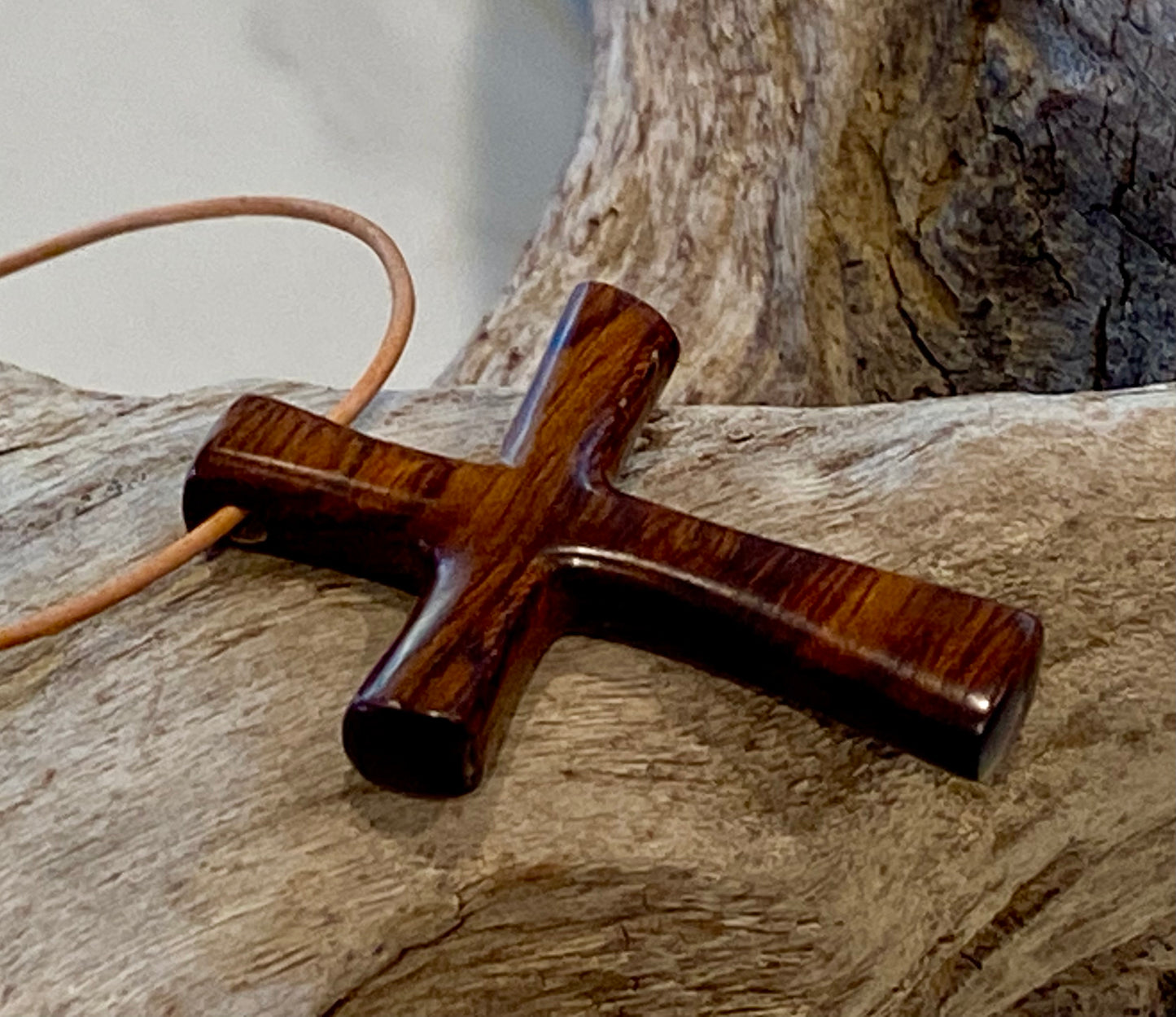 Ironwood Cross Necklace #2