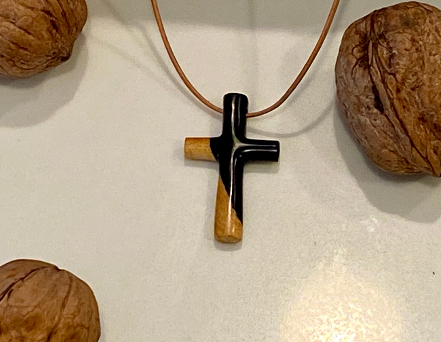 Ebony Cross Necklace #2