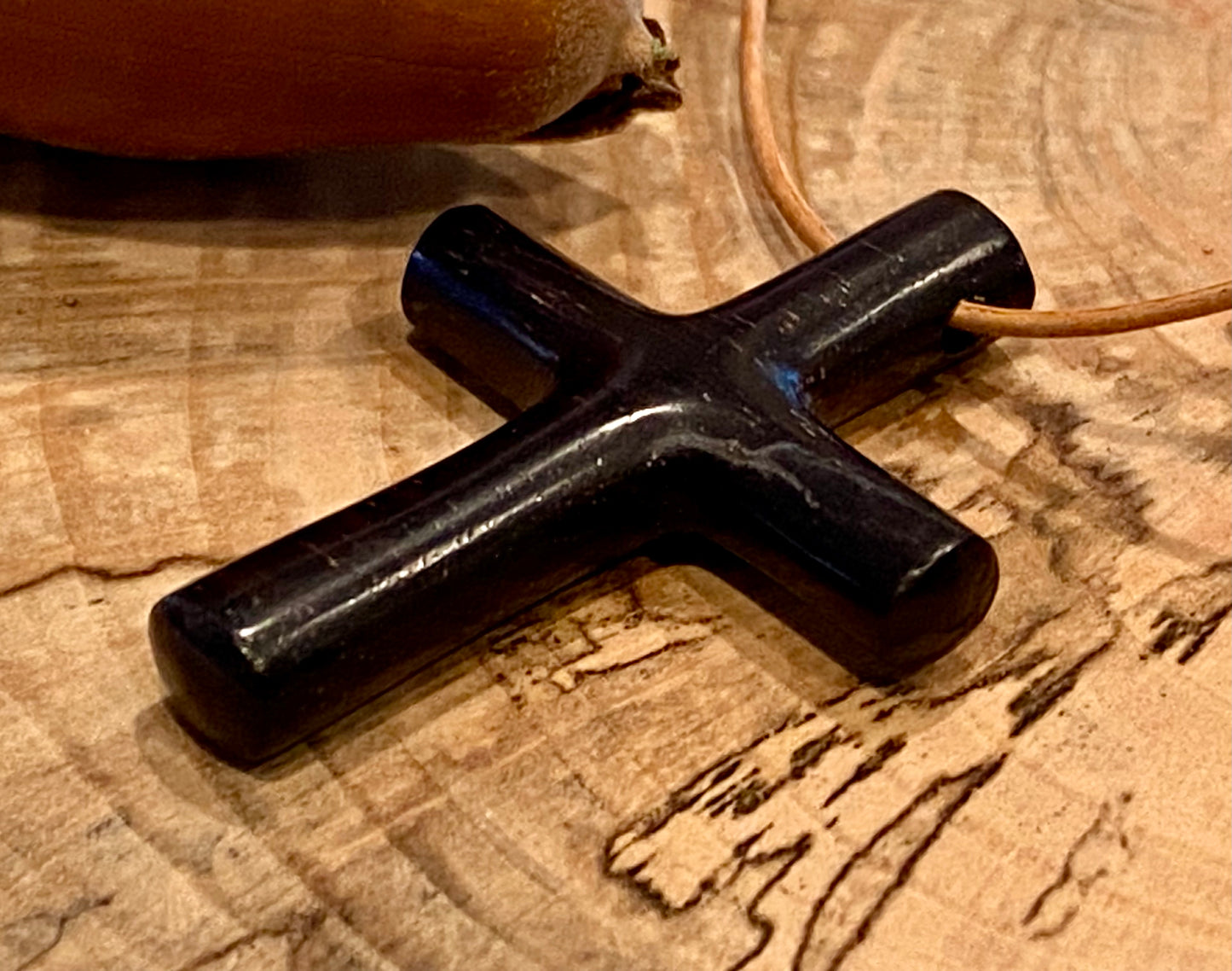 Mexican Ebony Cross Necklace #3