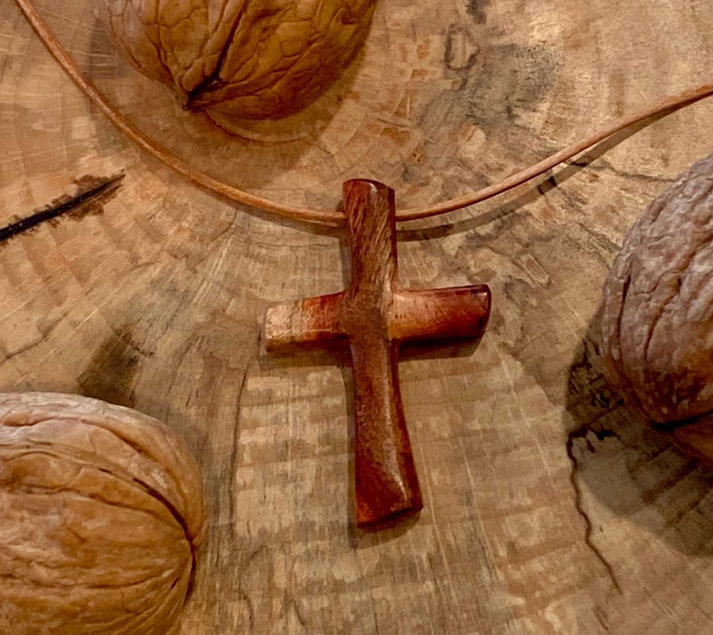 Carob Cross Necklace #2