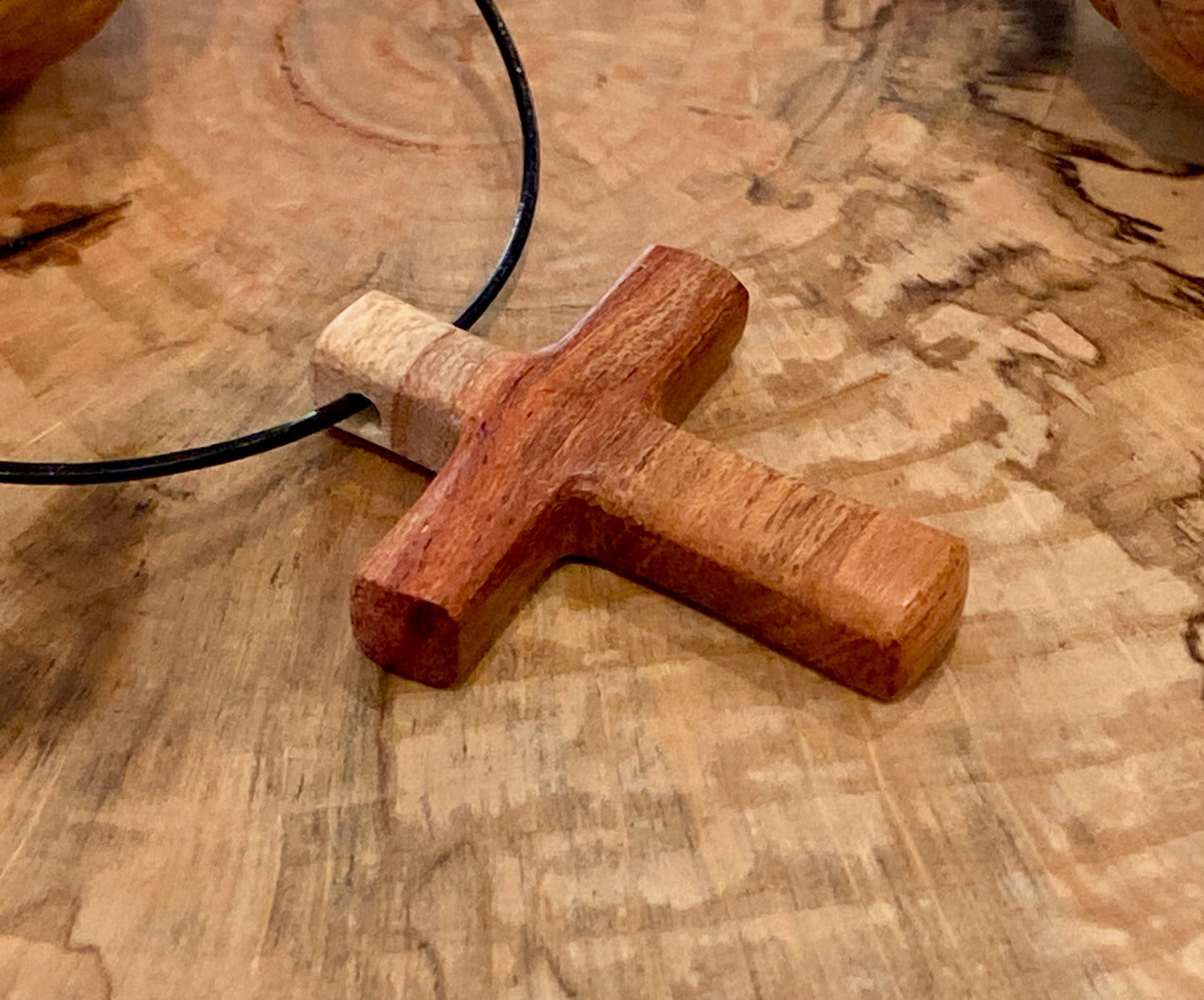 Carob Cross Necklace #3