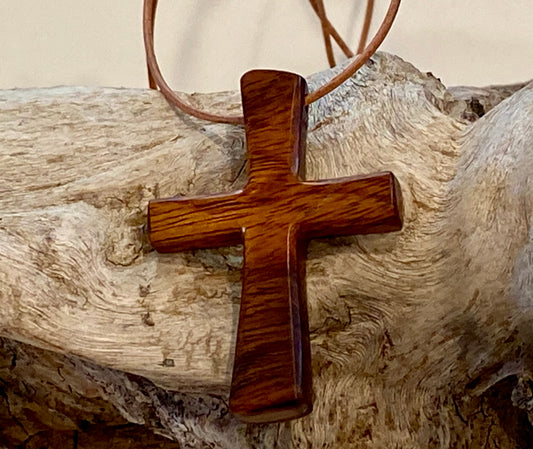Ironwood Cross Necklace #3