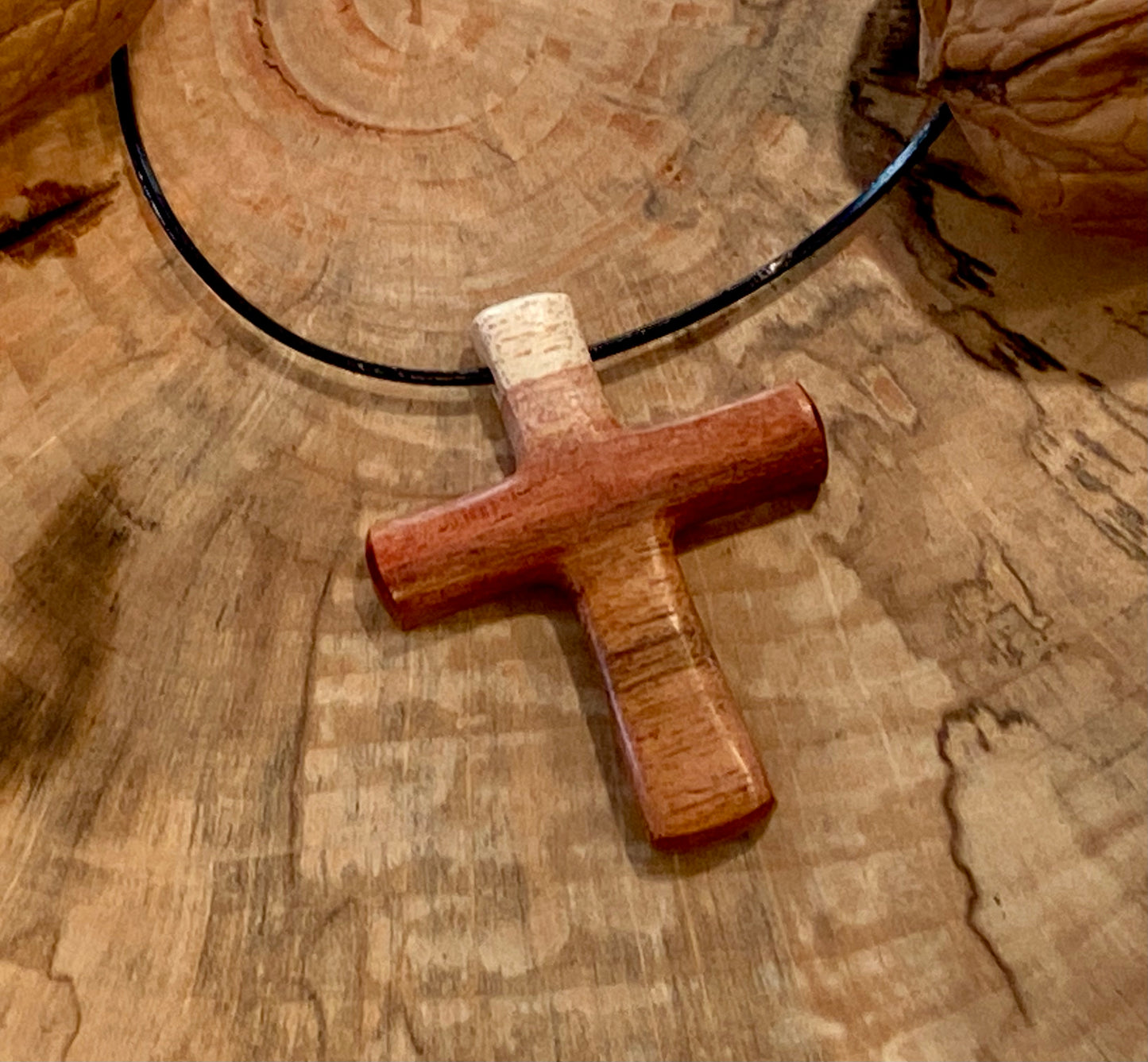 Carob Cross Necklace #3