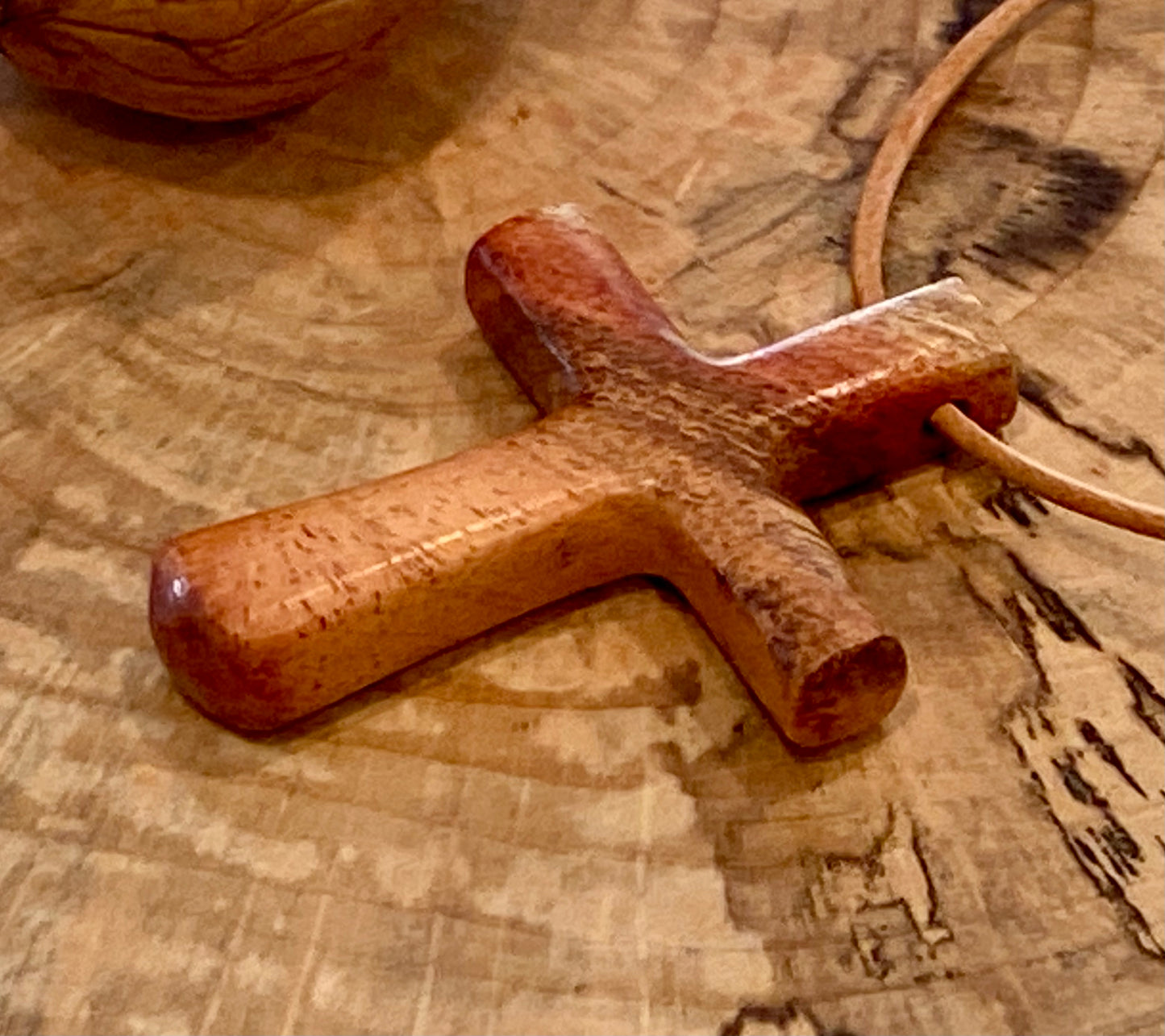 Carob Cross Necklace #1
