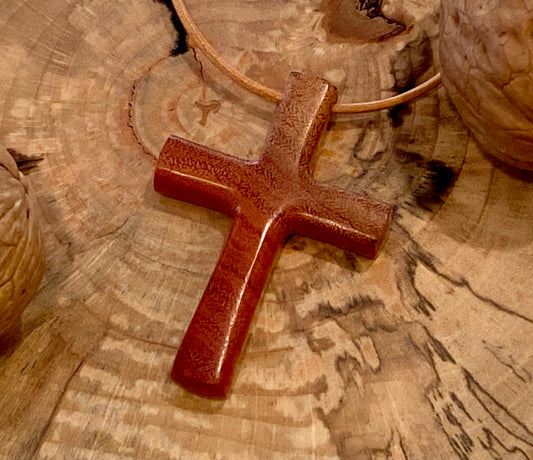 Australian Eucalyptus Cross Necklace #1