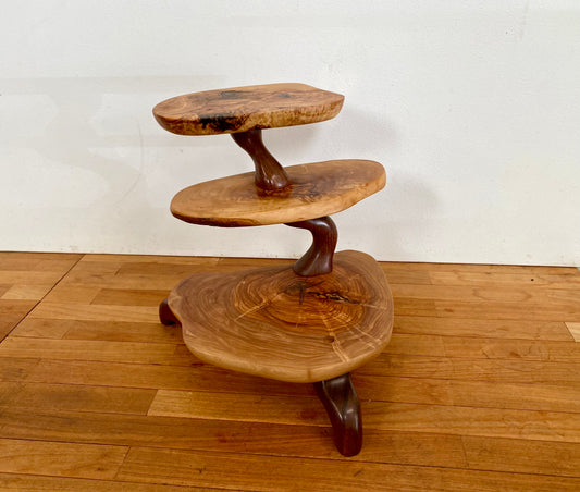 Olive Wood Tiered Tray