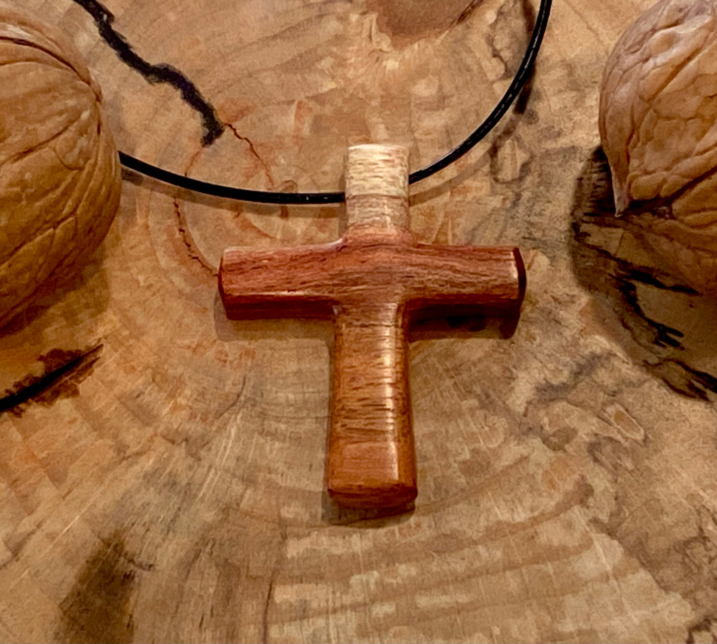 Carob Cross Necklace #3