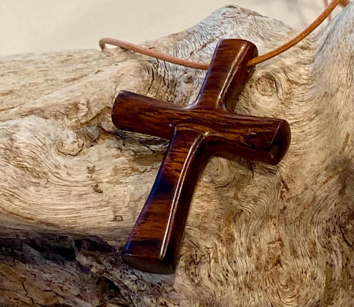 Ironwood Cross Necklace #2