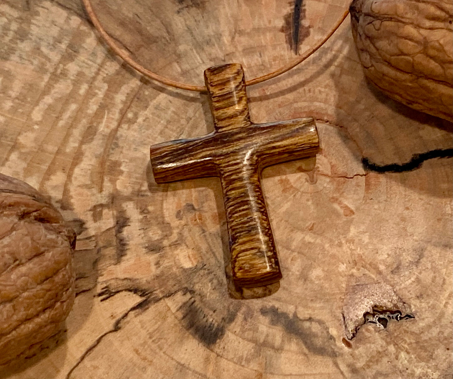 Cocobolo Cross Necklace #1