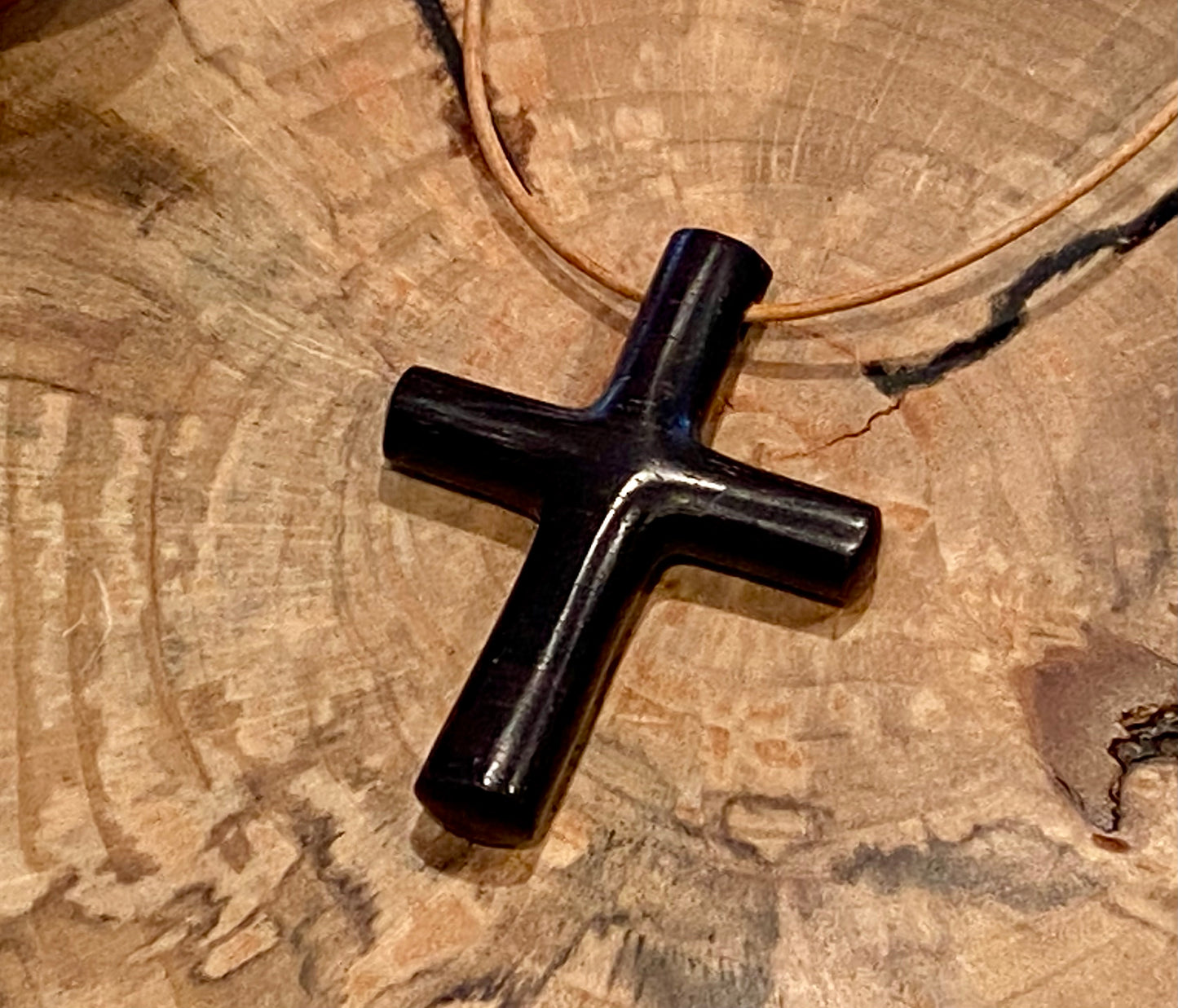 Mexican Ebony Cross Necklace #3