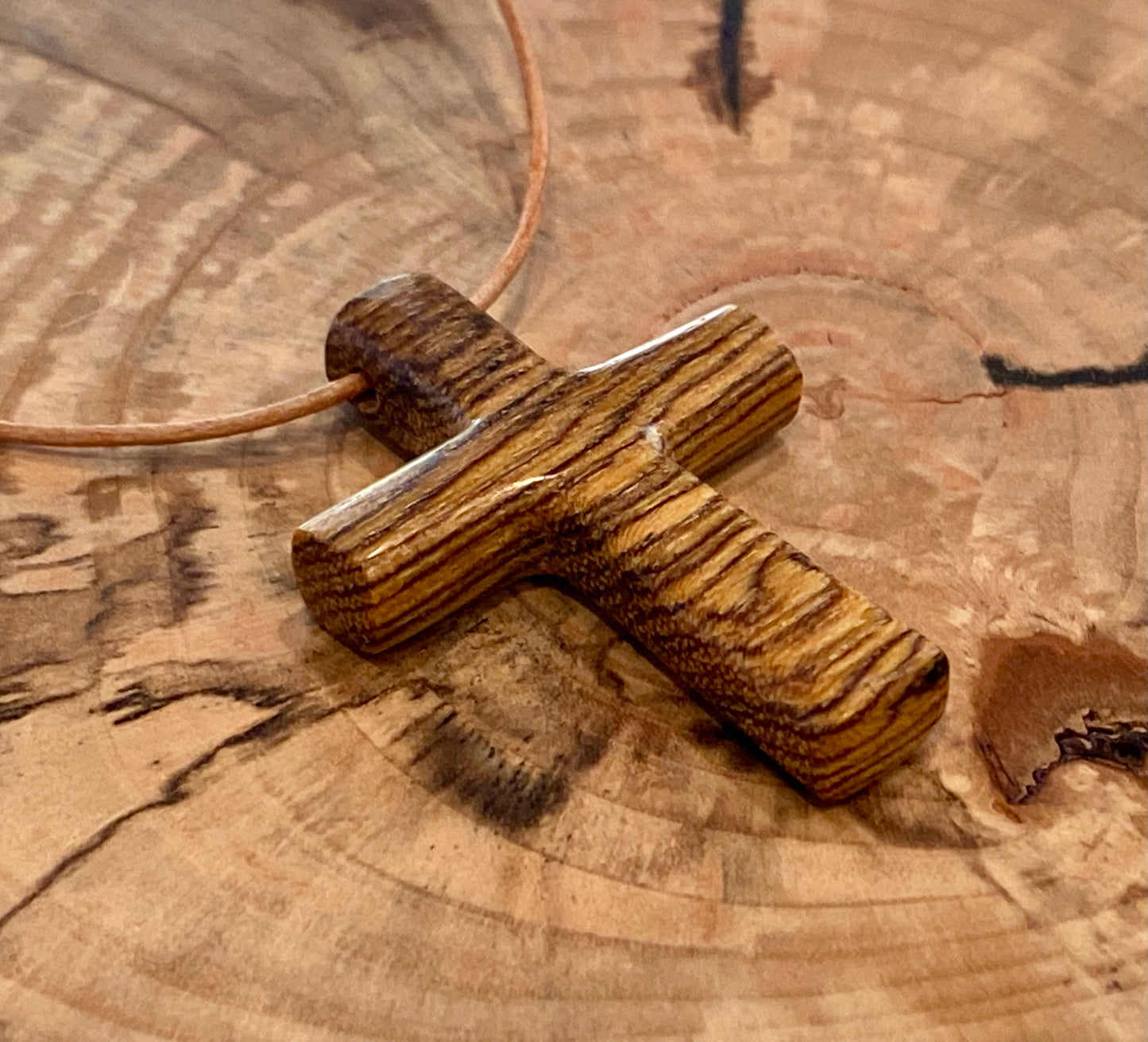 Cocobolo Cross Necklace #3