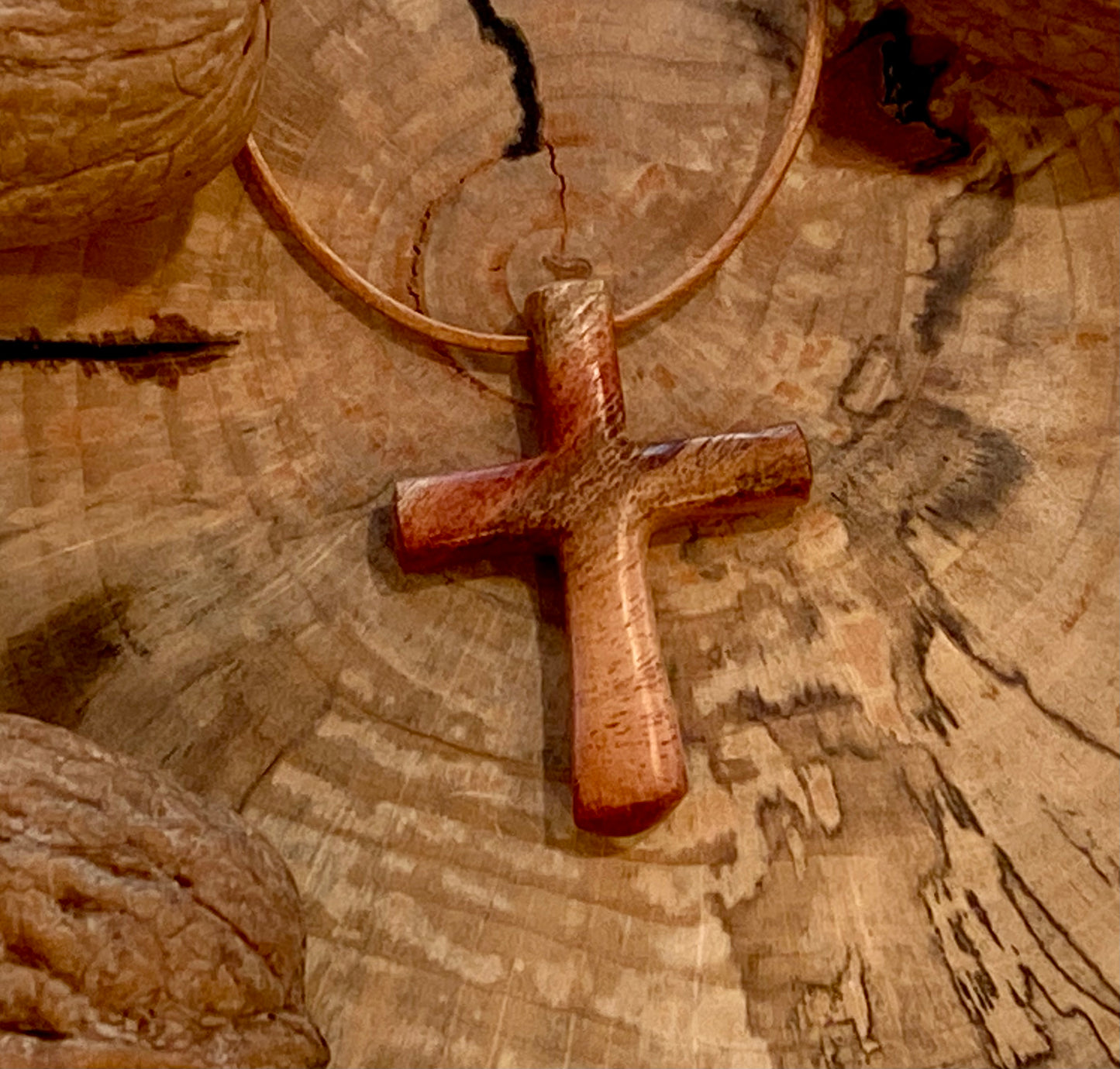 Carob Cross Necklace #1