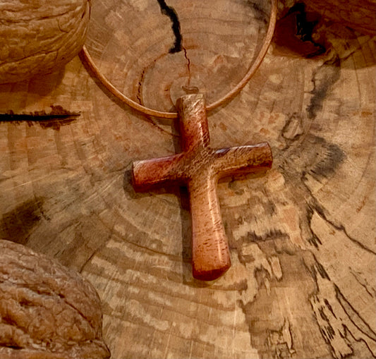 Carob Cross Necklace #1