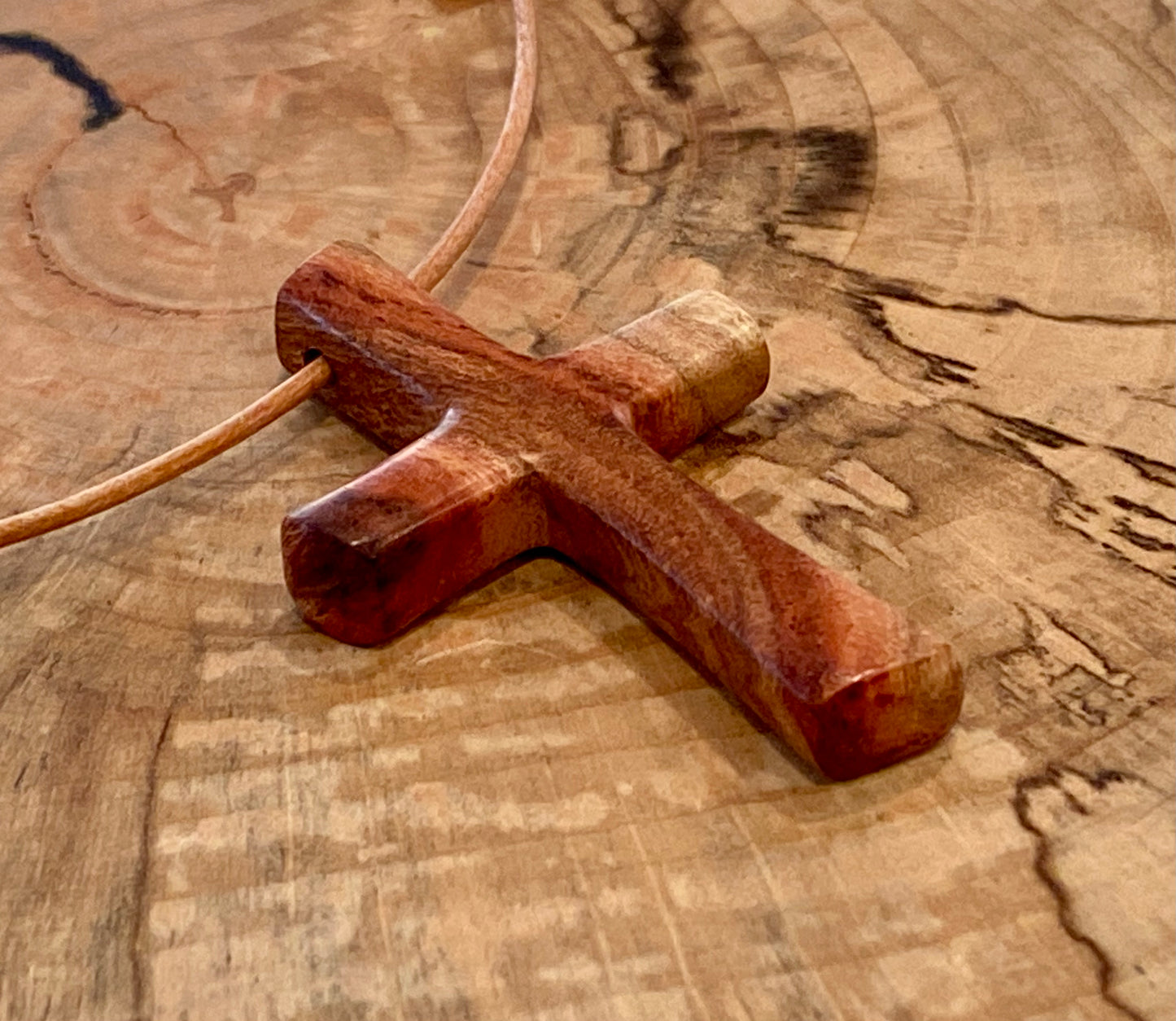 Carob Cross Necklace #2