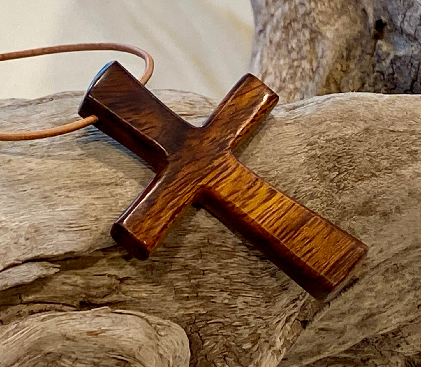 Ironwood Cross Necklace #3