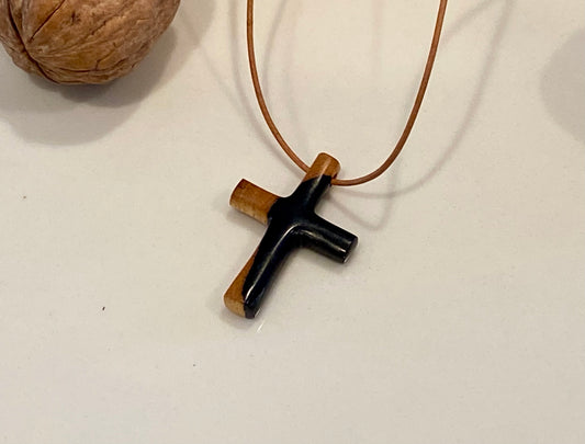 Ebony Cross Necklace #3