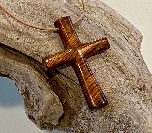 Ironwood Cross Necklace #6