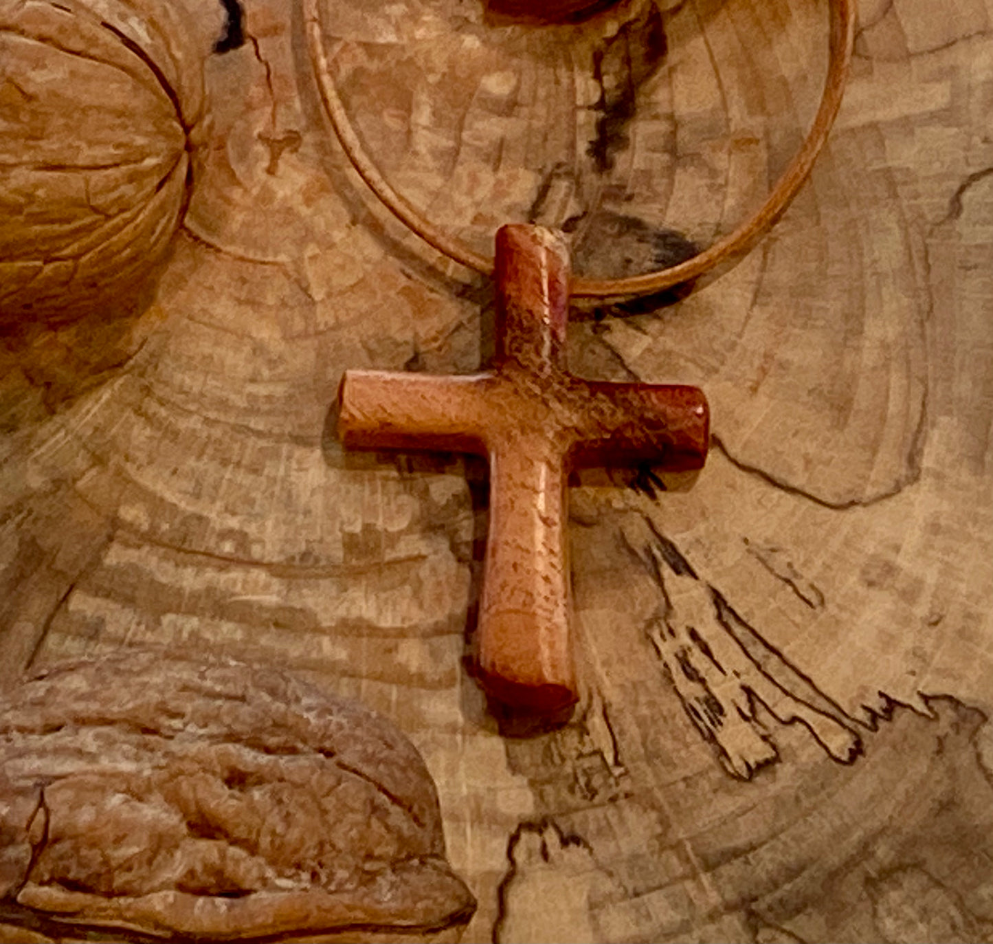 Carob Cross Necklace #1