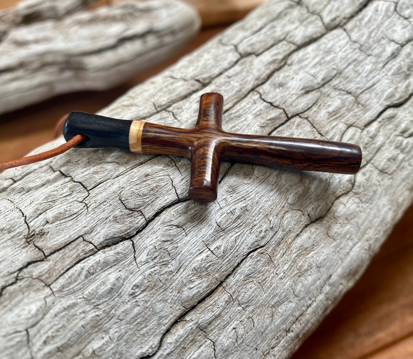 Ironwood Cross Necklace