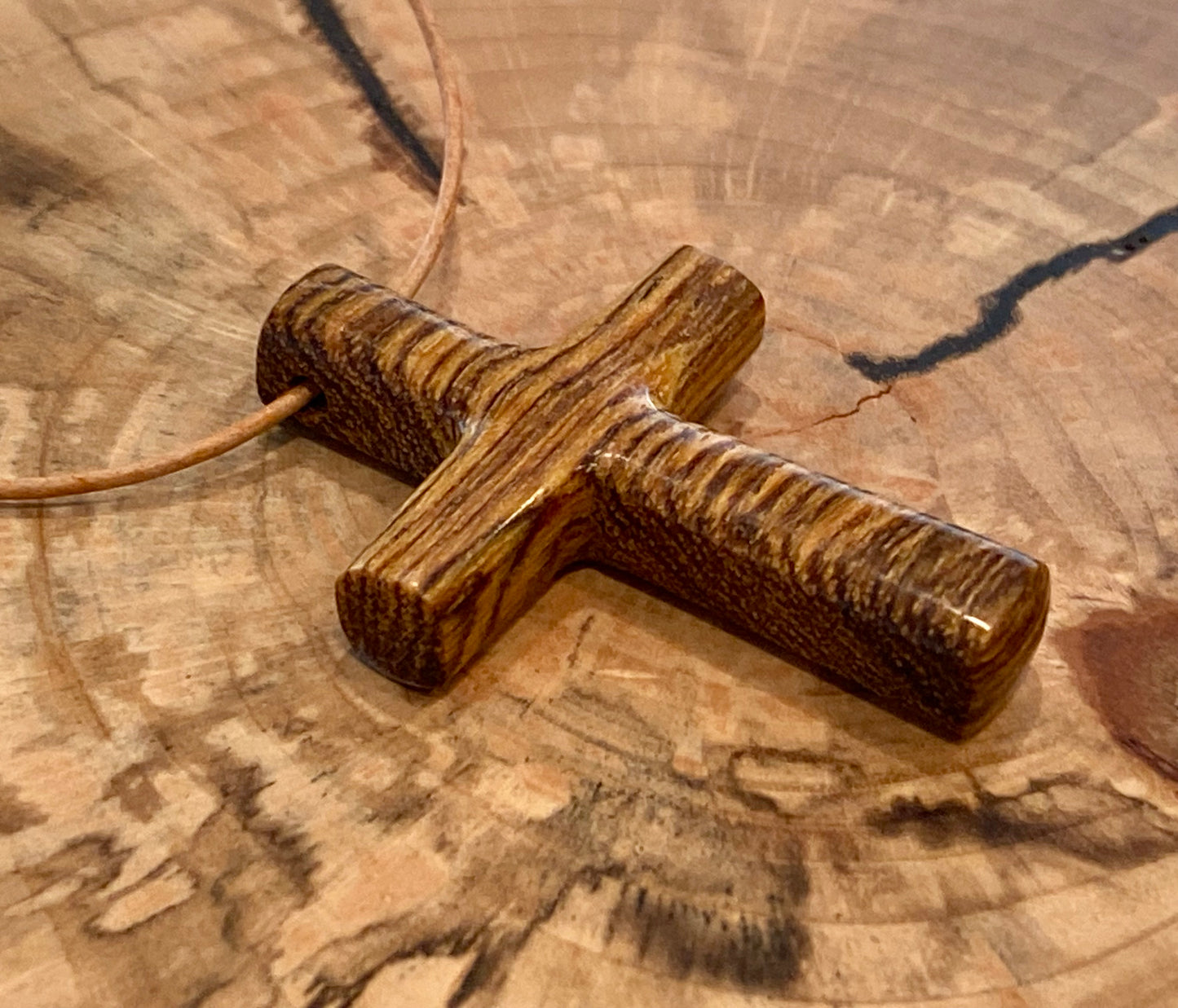 Cocobolo Cross Necklace #2