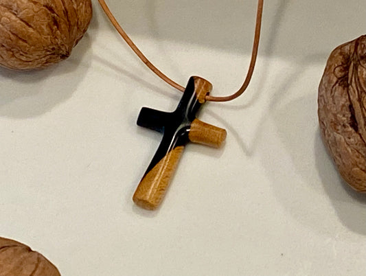 Ebony Cross Necklace #2