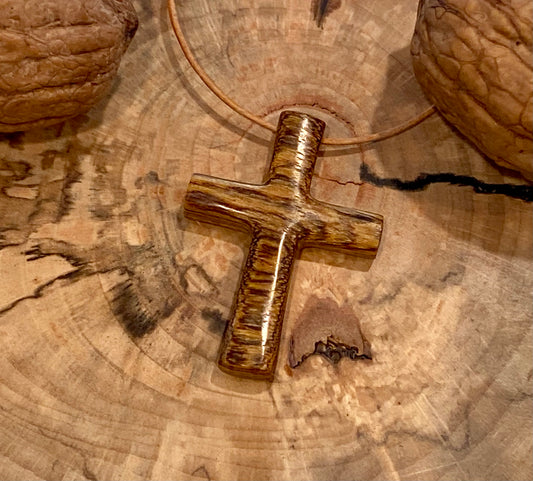 Cocobolo Cross Necklace #1