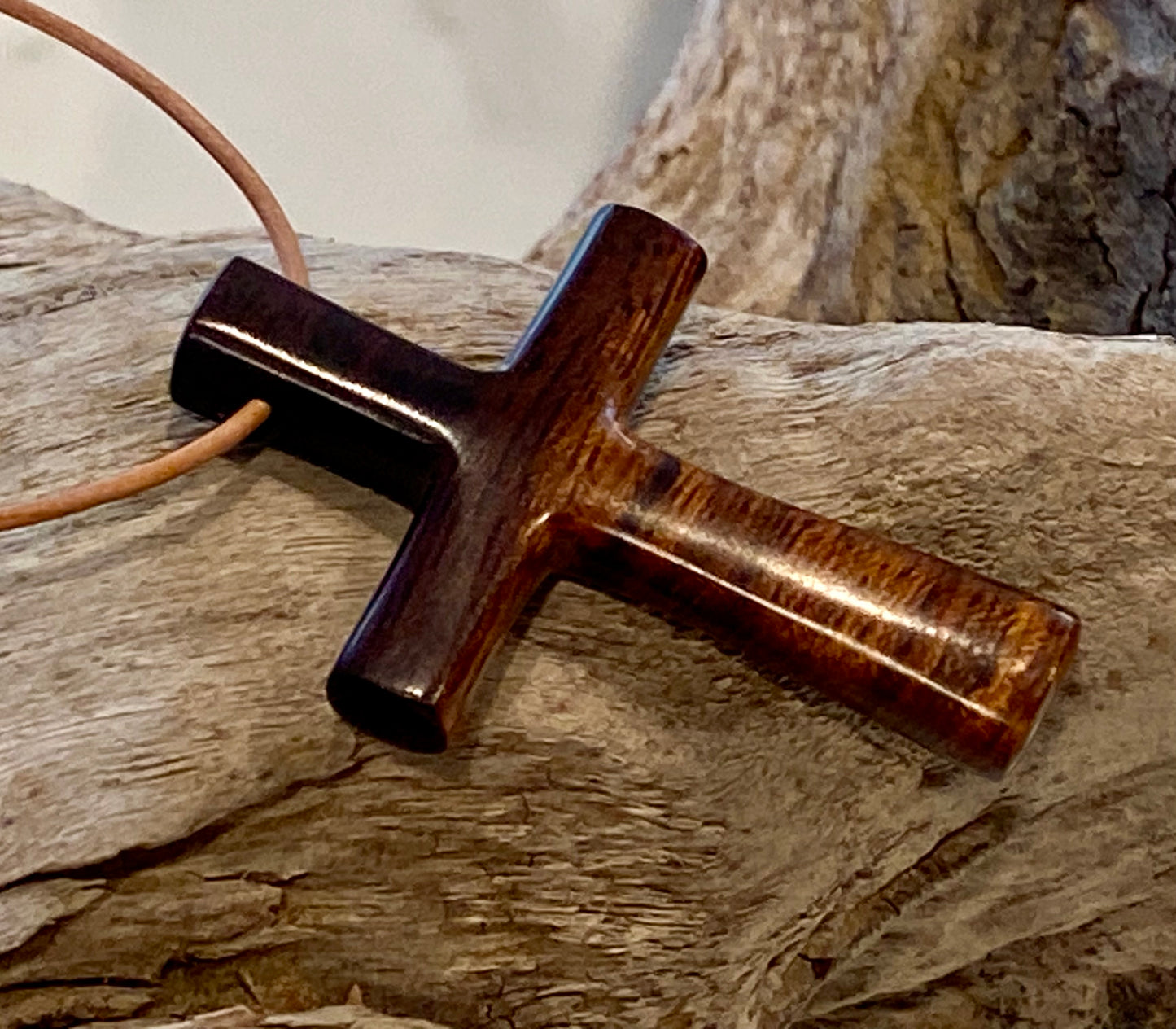 Ironwood Cross Necklace #1