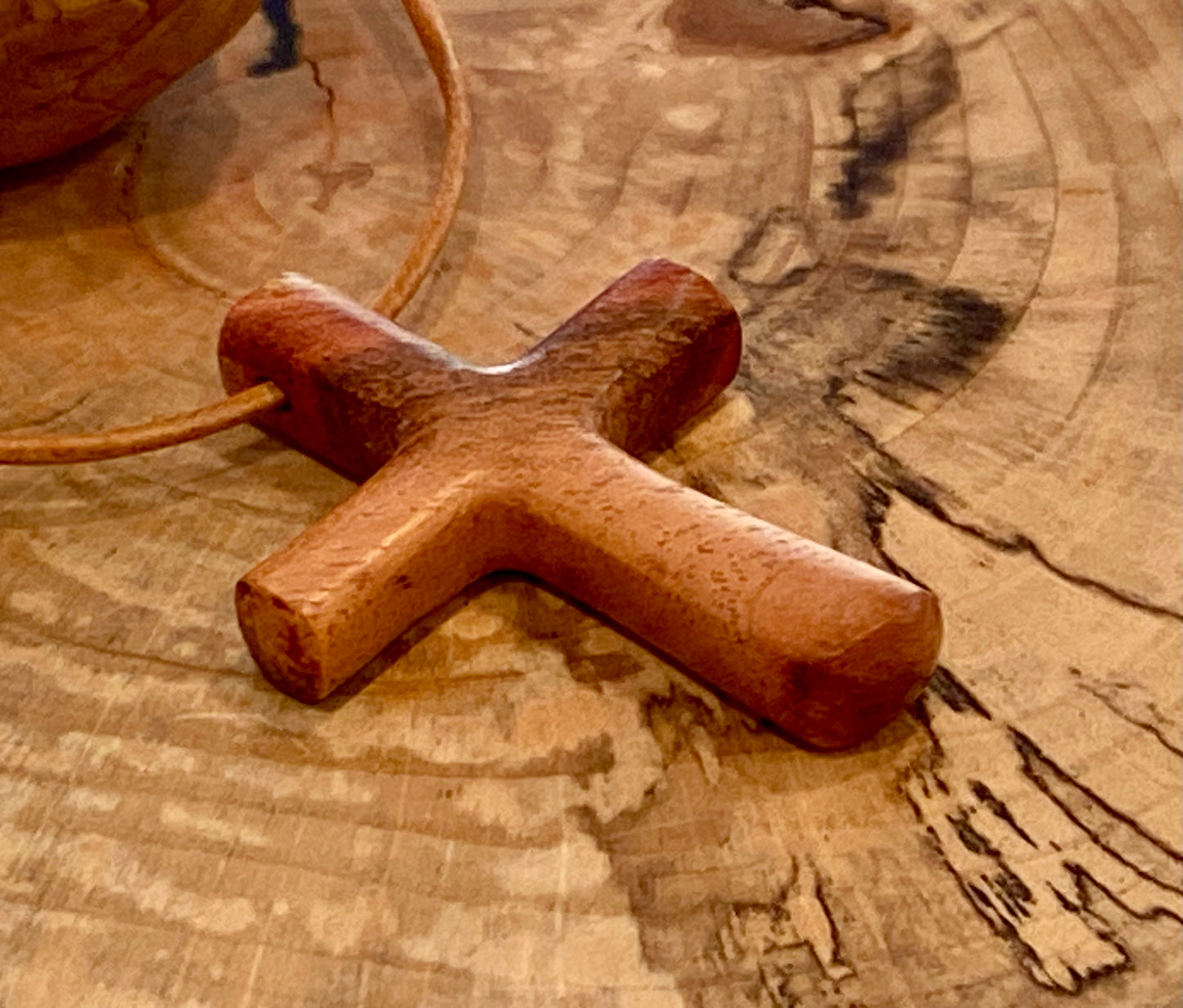 Carob Cross Necklace #1