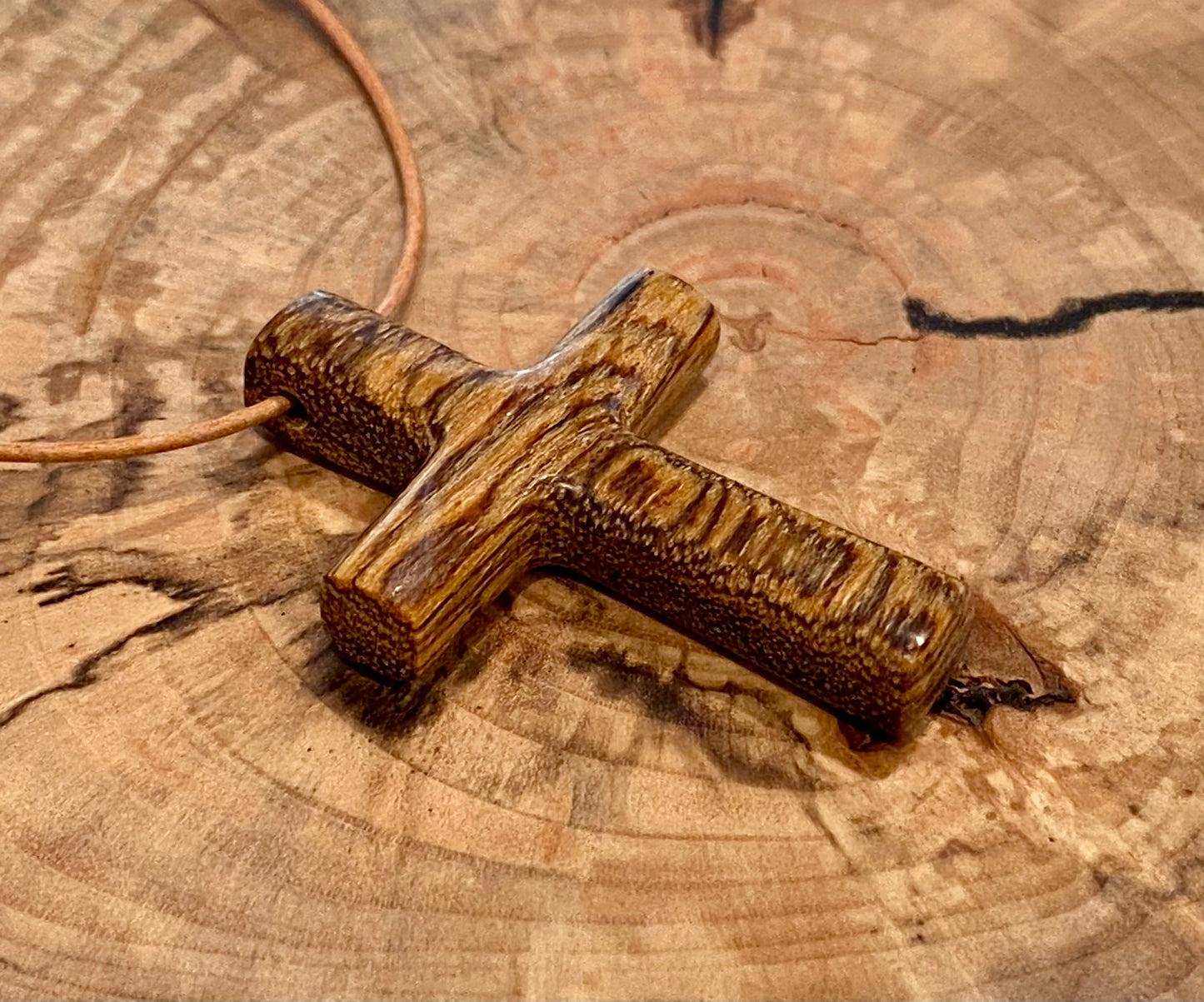 Cocobolo Cross Necklace #1