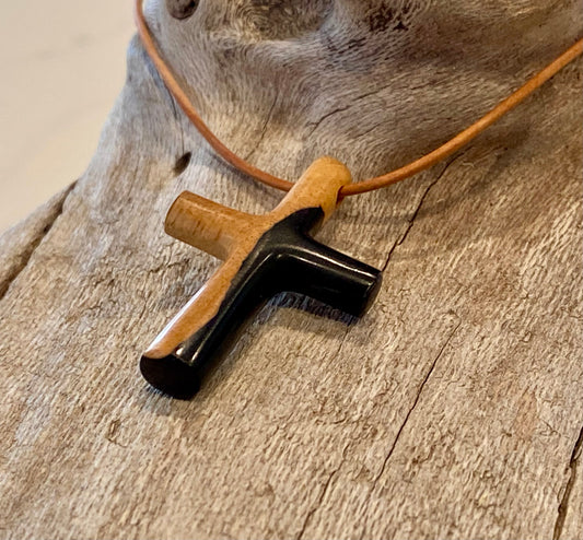 Ebony Cross Necklace #4