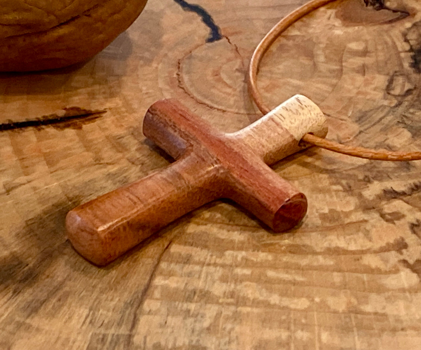 Carob Cross Necklace #4