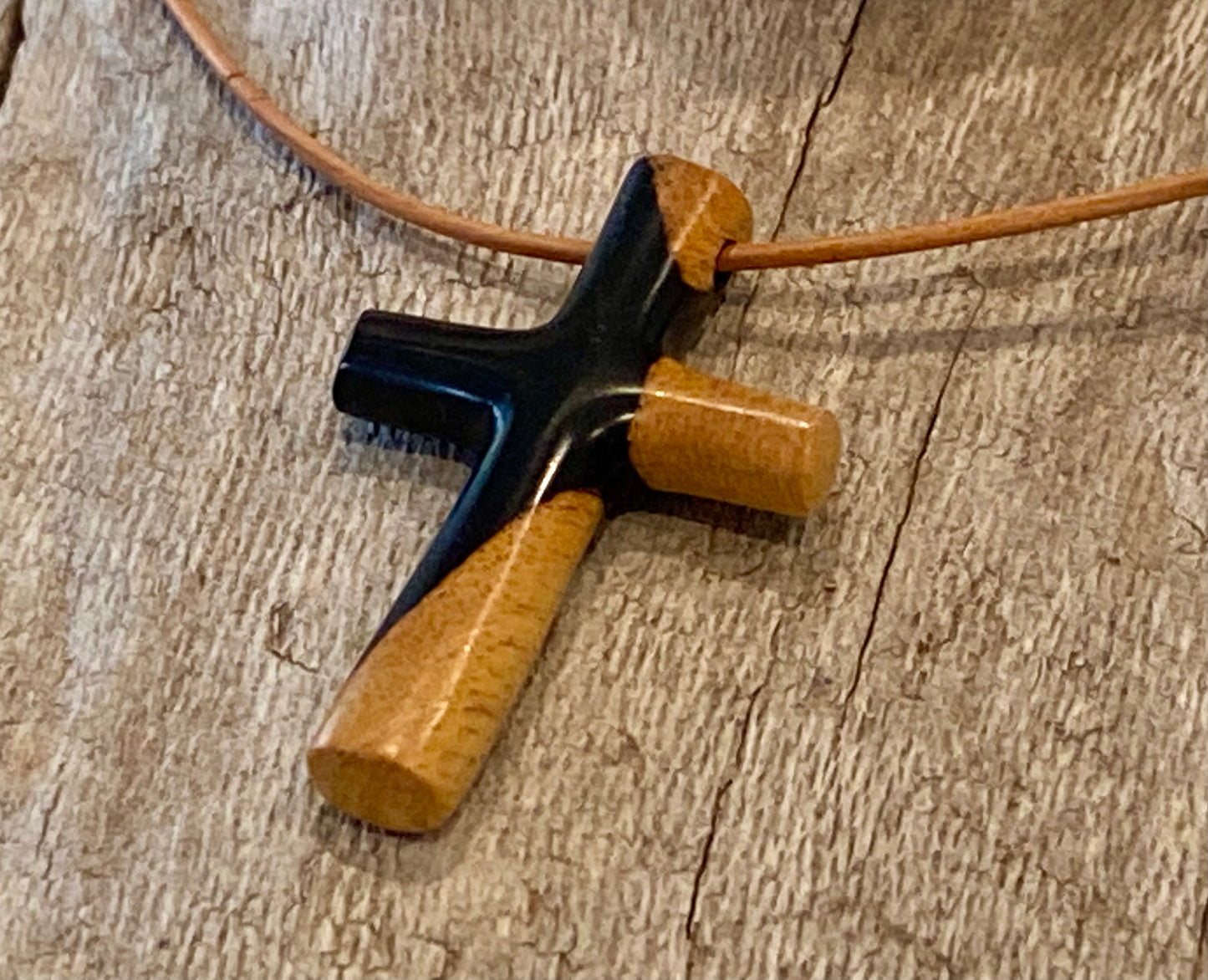 Ebony Cross Necklace #2