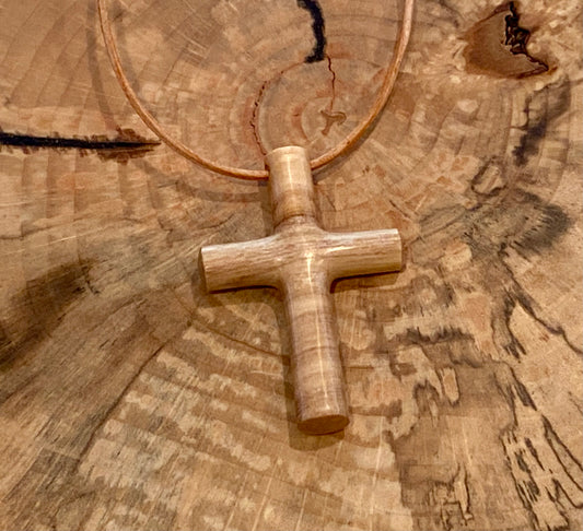 Olive Wood Cross Necklace #1