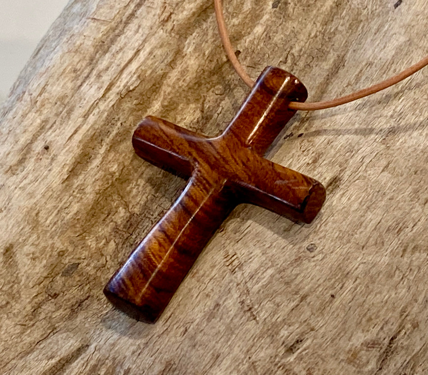Ironwood Cross Necklace #6
