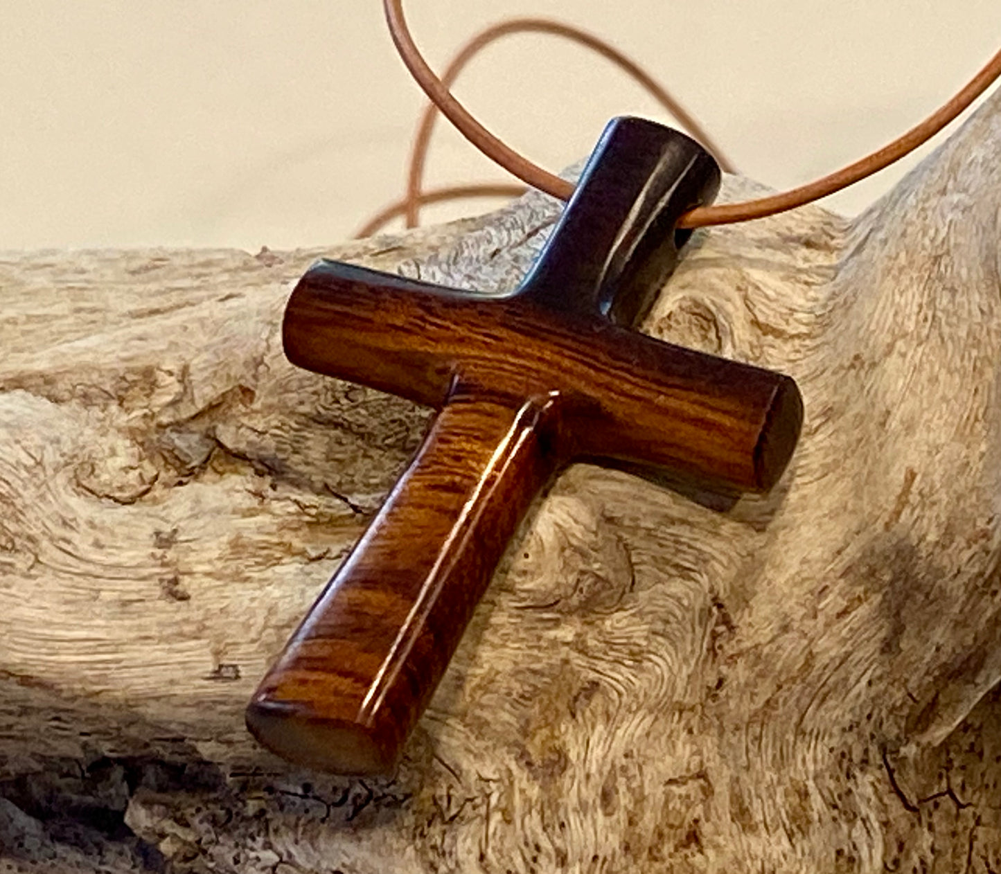 Ironwood Cross Necklace #1